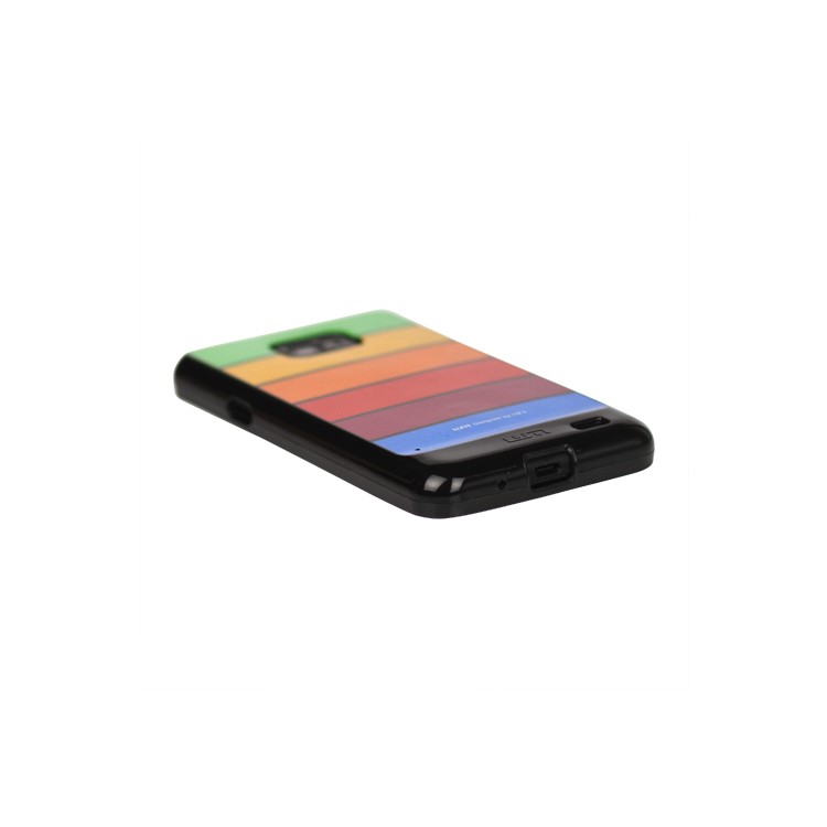 Samsung i9100 Galaxy S2 / II Rainbow TPU Case (Screen Protector Included)