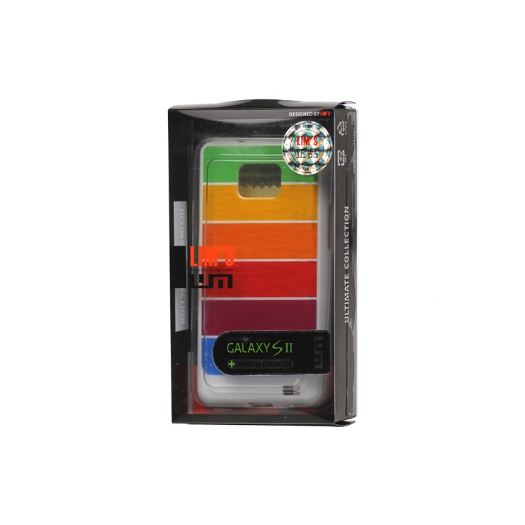 Samsung i9100 Galaxy S2 / II Rainbow TPU Case (Screen Protector Included)