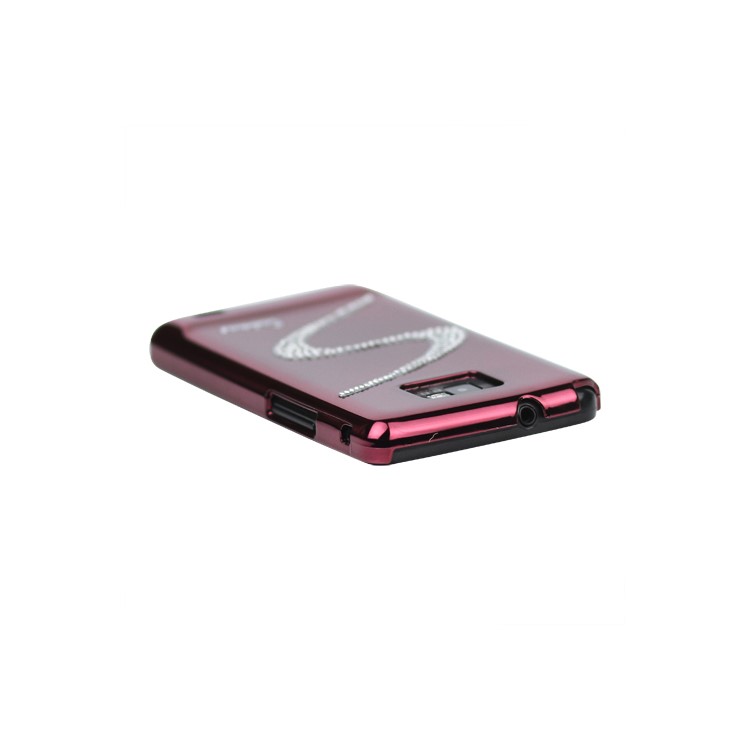 Eileen S-Lime Series Diamond Case for Samsung I9100 Galaxy S2 / II - Wine Red