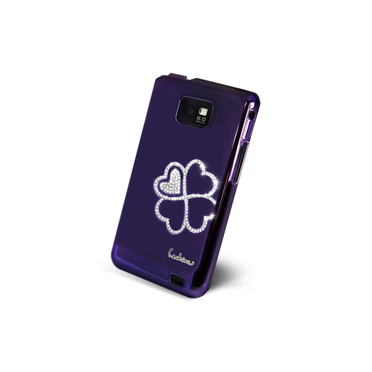 Eileen Clover Lime Series Swarovski Case for Samsung I9100 Galaxy S2 / Il - Purple Violet