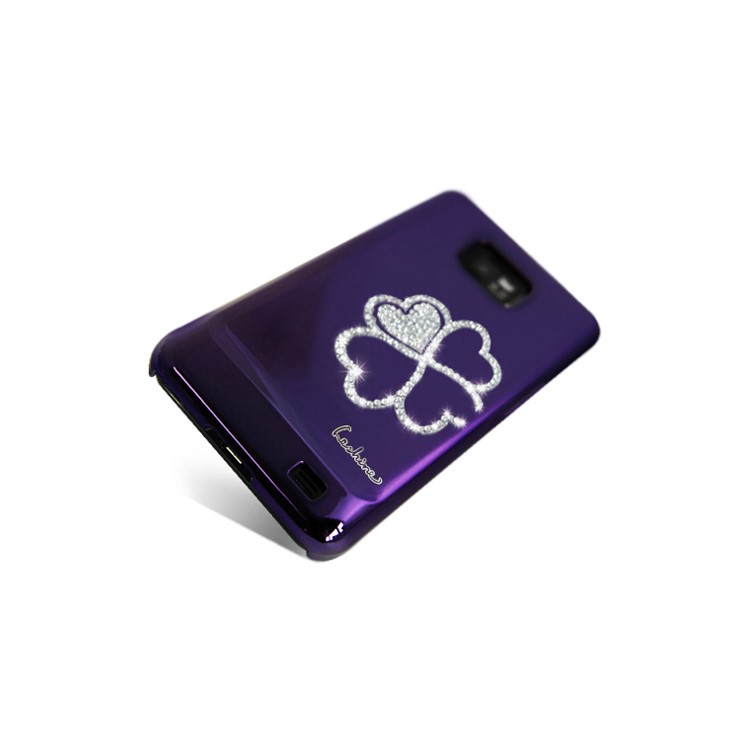 Eileen Clover Lime Series Swarovski Case for Samsung I9100 Galaxy S2 / Il - Purple Violet