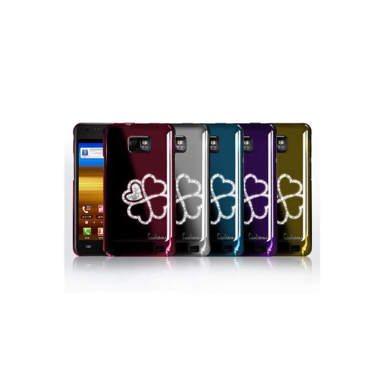 Eileen Clover Lime Series Swarovski Case for Samsung I9100 Galaxy S2 / Il - Purple Violet