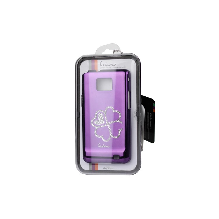 Eileen Clover Lime Series Swarovski Case for Samsung I9100 Galaxy S2 / Il - Purple Violet