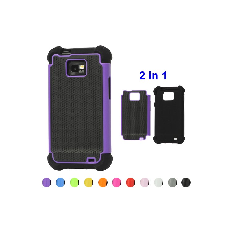 Silicone and Plastic Hybrid Case for Samsung Galaxy S2 / II I9100