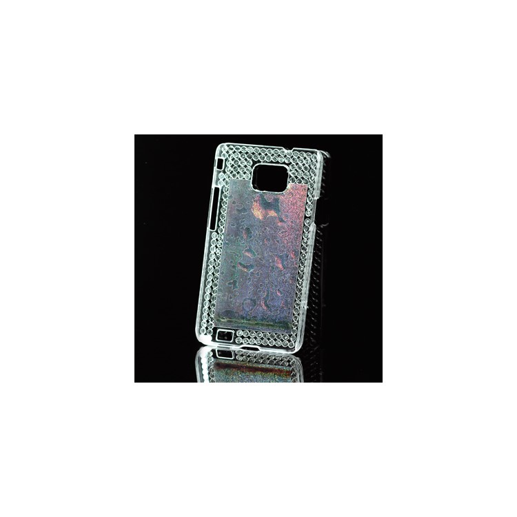 Sparkling Diamond Hard Case with Flower Pattern for Samsung i9100 Galaxy S II