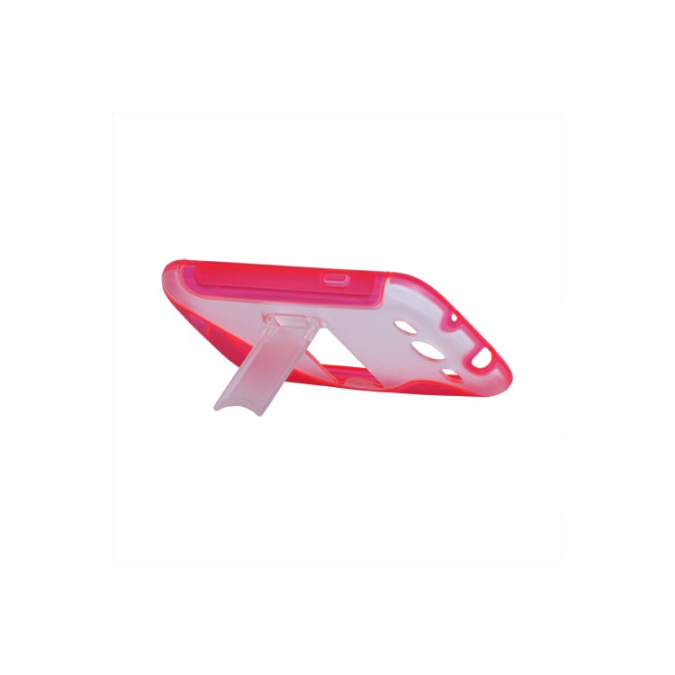 S Curve TPU & Plastic Stand Case for Samsung Galaxy S 3 / III I9300 I747 L710 T999 I535 R530 - Rose
