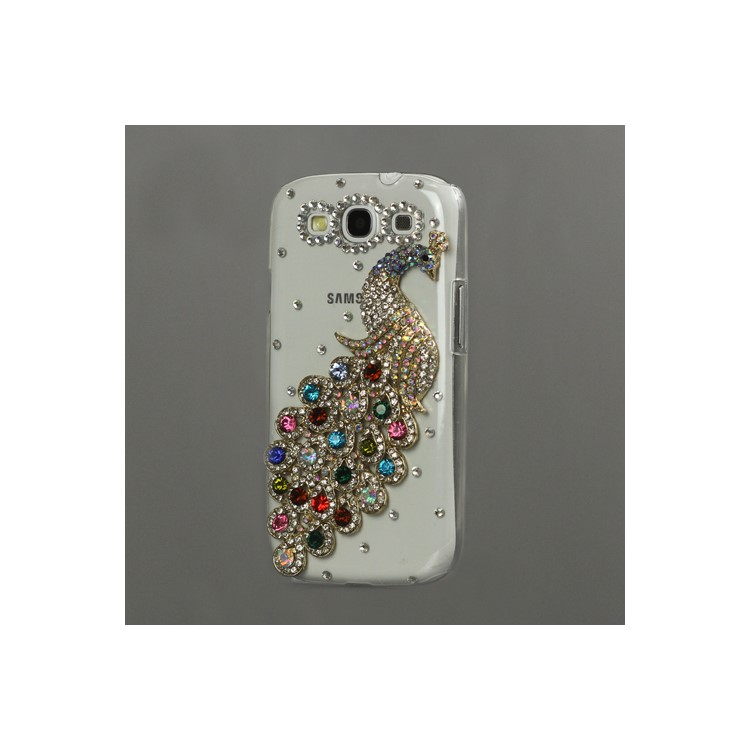 Luxury Peacock Diamond Crystal Case for Samsung Galaxy S 3 / III I9300 I747 L710 T999 I535 R530 - Colorful