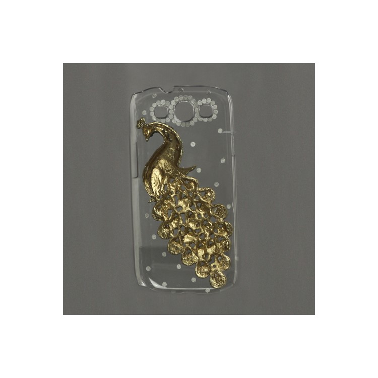 Luxury Peacock Diamond Crystal Case for Samsung Galaxy S 3 / III I9300 I747 L710 T999 I535 R530 - Green