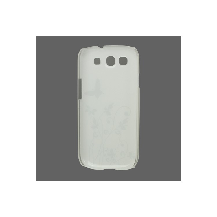 Butterfly Flowers Hard Case for Samsung Galaxy S 3 / III I9300 I747 L710 T999 I535 R530 - White
