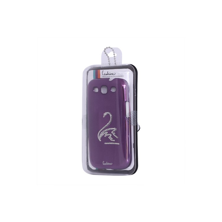 Eileen Swan Diamante Case for Samsung Galaxy S 3 / III I9300 I747 L710 T999 I535 R530 - Purple Violet