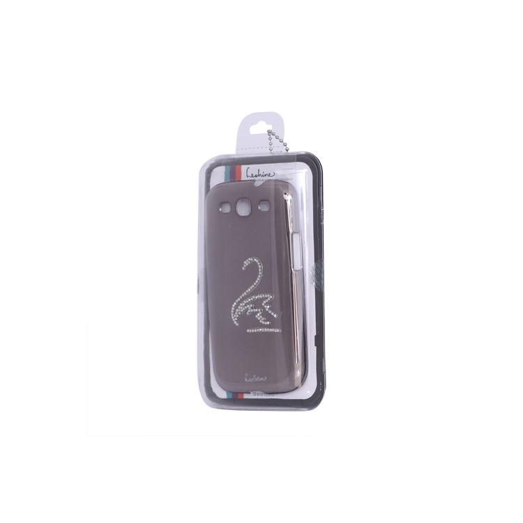 Eileen Swan Diamante Case for Samsung Galaxy S 3 / III I9300 I747 L710 T999 I535 R530 - Shadow Black