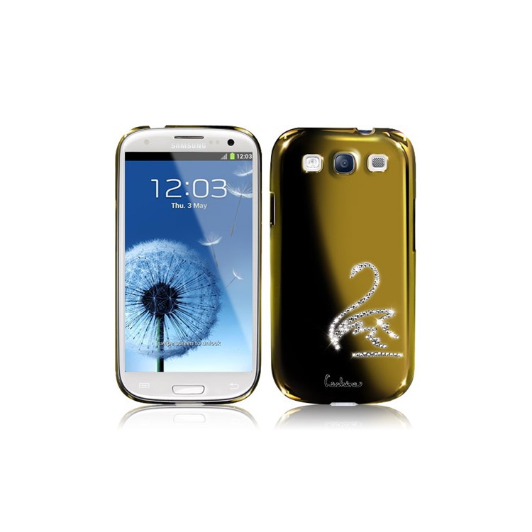 Eileen Swan Diamante Case for Samsung Galaxy S 3 / III I9300 I747 L710 T999 I535 R530 - Gold