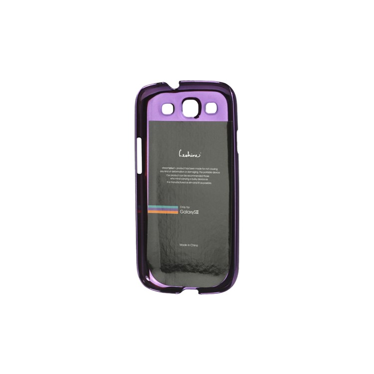 Eileen Heart Rhinestone Case for Samsung Galaxy S 3 / III I9300 I747 L710 T999 I535 R530 - Purple Violet