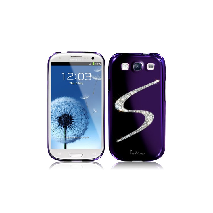 Eileen S-Lime Series Samsung Galaxy S 3 / III I9300 I747 L710 T999 I535 R530 Swarovski Case - Purple Violet