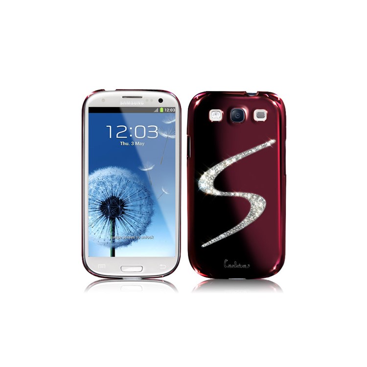 Eileen S-Lime Series Samsung Galaxy S 3 / III I9300 I747 L710 T999 I535 R530 Swarovski Case - Wine Red