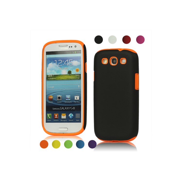 Detachable Silicone & Plastic Hybrid Case for Samsung Galaxy S 3 / III I9300 I747 L710 T999 I535 R530