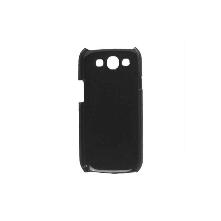 Lychee Leather Skin Hard Case for Samsung Galaxy S 3 / III I9300 - Black