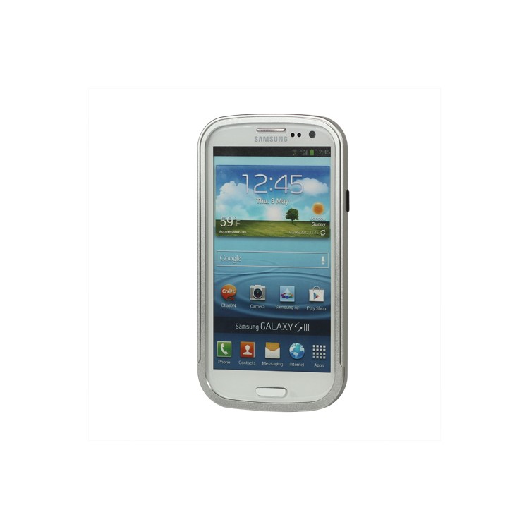 Aluminum Metal Alloy Bumper Case for Samsung Galaxy S 3 / III I9300 I747 L710 T999 I535 R530 - Silver