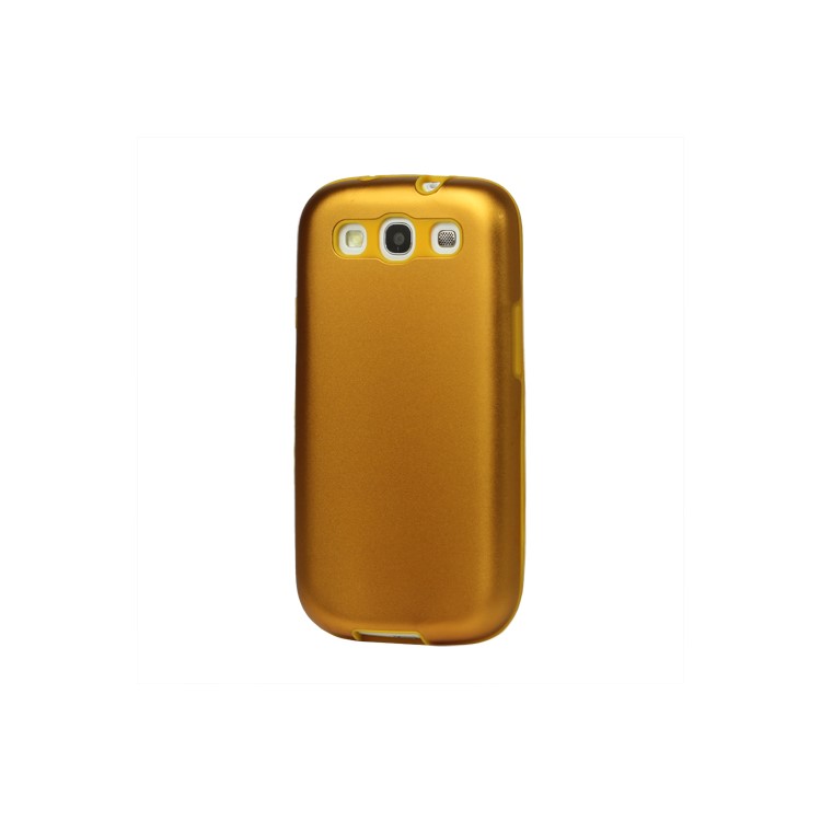 Aluminum Silicone Hybrid Case for Samsung Galaxy S 3 / III I9300 I747 L710 T999 I535 R530 - Yellow