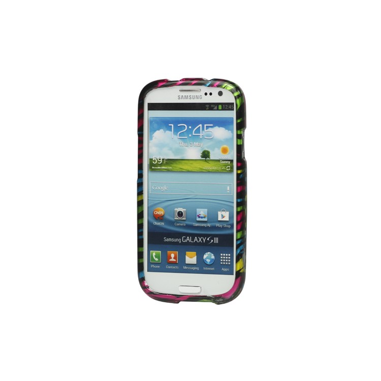 Snap-on Zebra Hard Case for Samsung Galaxy S 3 / III I9300 I747 L710 T999 I535 R530 - Colorful