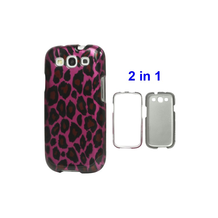 Snap-on Leopard Hard Plastic Case for Samsung Galaxy S 3 / III I9300 I747 L710 T999 I535 R530