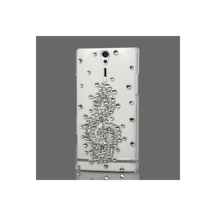 Musical Note Diamond Hard Case for Sony Xperia S LT26i LT26a / Nozomi