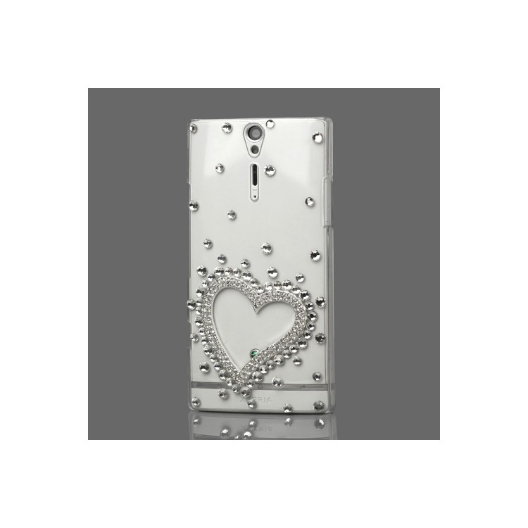 Heart Diamond Crystal Case for Sony Xperia S LT26i LT26a / Nozomi