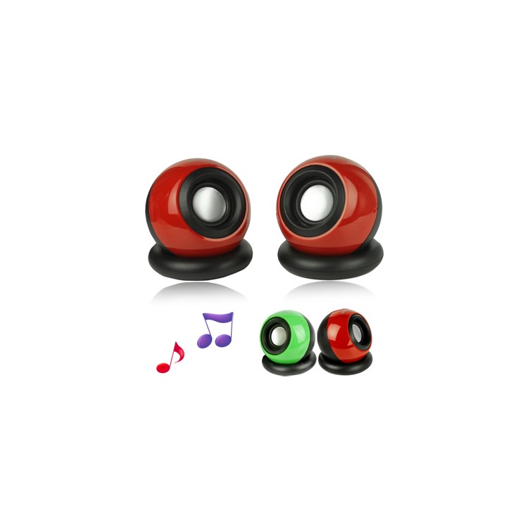 Spheroidal 2-Channel Mini USB Speaker for Computer / Mobile Phone / MP3 and etc