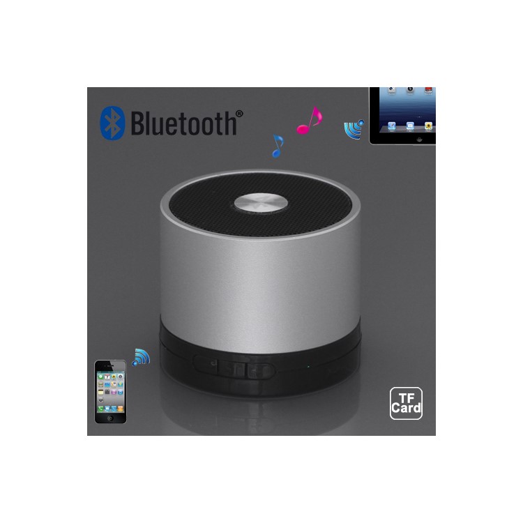 A102 Portable Hi-Fi Multimedia Bluetooth Speaker for iPad iPhone iPod Android Windows Smartphone - Metal Silver