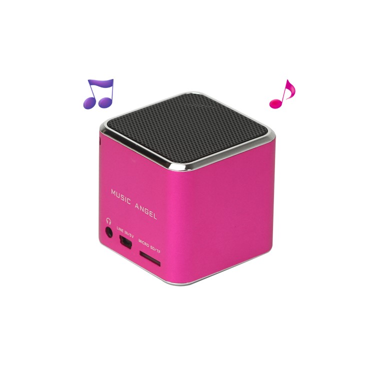 Original Music Angel JH-MD06 Micro SD TF Card Mini Digital Speaker - Rose
