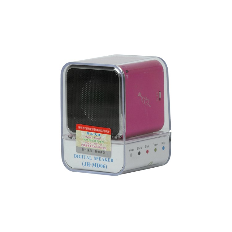 Original Music Angel JH-MD06 Micro SD TF Card Mini Digital Speaker - Rose