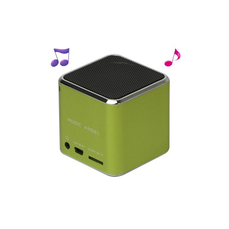 Original Music Angel JH-MD06 Micro SD TF Card Mini Digital Speaker - Green