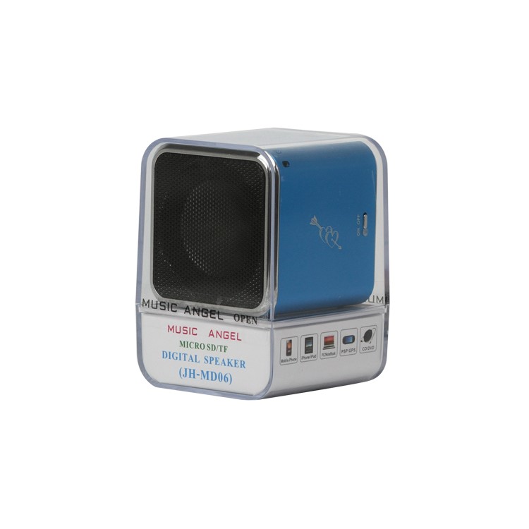 Original Music Angel JH-MD06 Micro SD TF Card Mini Digital Speaker - Blue