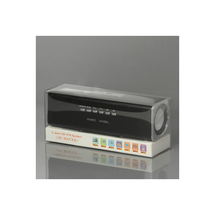 Music Angel USB Micro SD/TF Card Reader FM Radio Speaker for MP3 Mobile Phone PC - Black