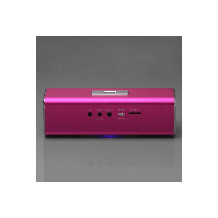 Music Angel USB Micro SD/TF Card Reader FM Radio Speaker for MP3 Mobile Phone PC - Rose