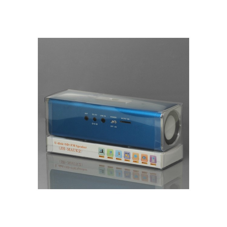 Music Angel USB Micro SD/TF Card Reader FM Radio Speaker for MP3 Mobile Phone PC - Blue