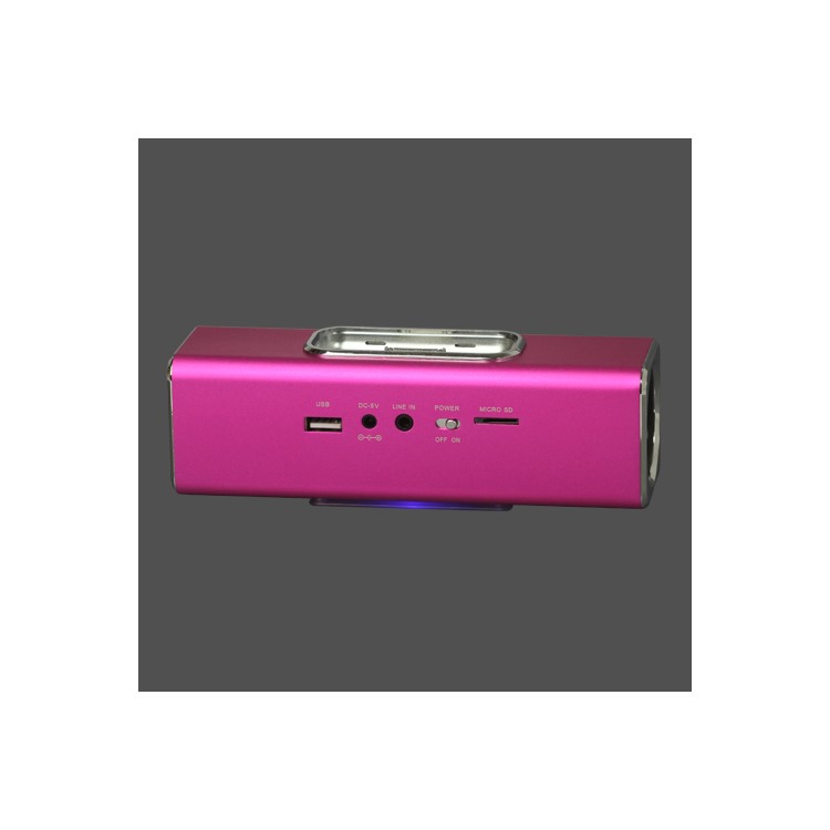 Portable Music Angel Speaker for iPhone iPod Mobile Phone PC U-disk SD - Rose