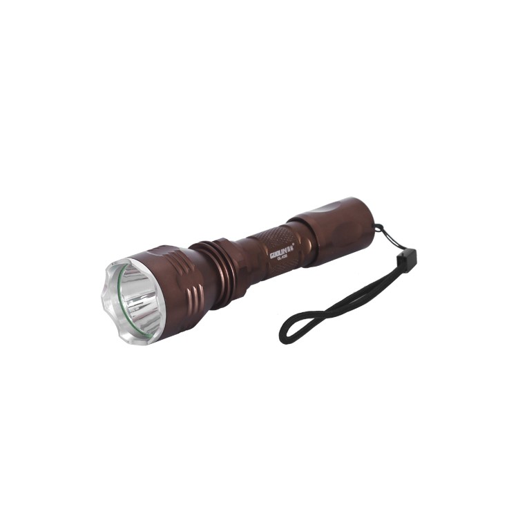 GuoLin GL-K56 CREE XM-L T6 LED Flashlight Torch + 18650 Battery + Charger - Coffee