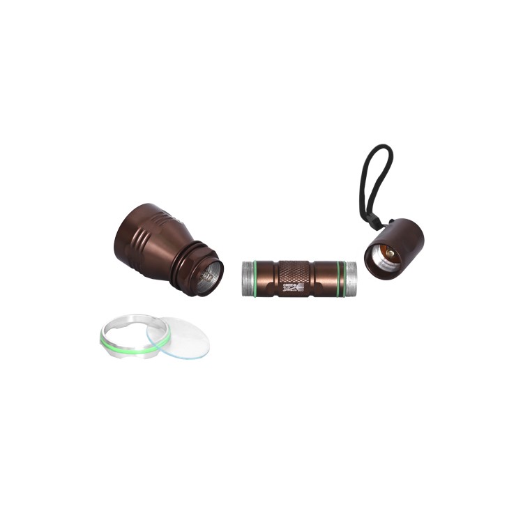 GuoLin GL-K56 CREE XM-L T6 LED Flashlight Torch + 18650 Battery + Charger - Coffee