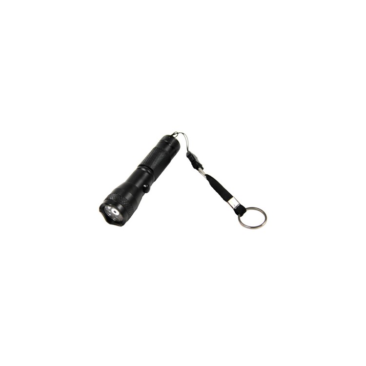 Black 2 in 1 7-LED Torch Lamp Flashlight Light+Laser pointer