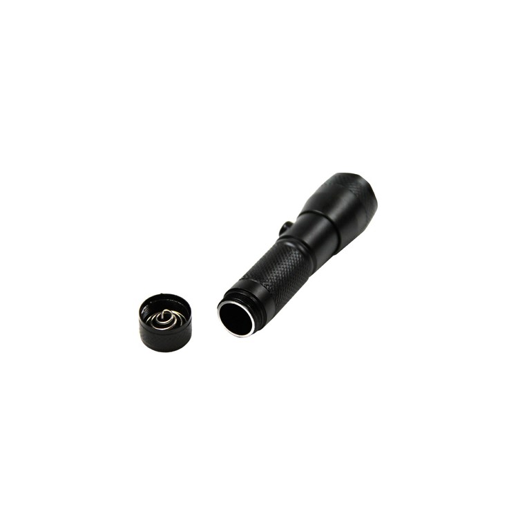 Black 2 in 1 7-LED Torch Lamp Flashlight Light+Laser pointer