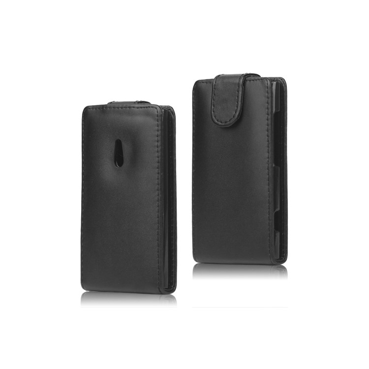 Vertical Leather Flip Case Cover for Nokia Lumia 800 Sea Ray