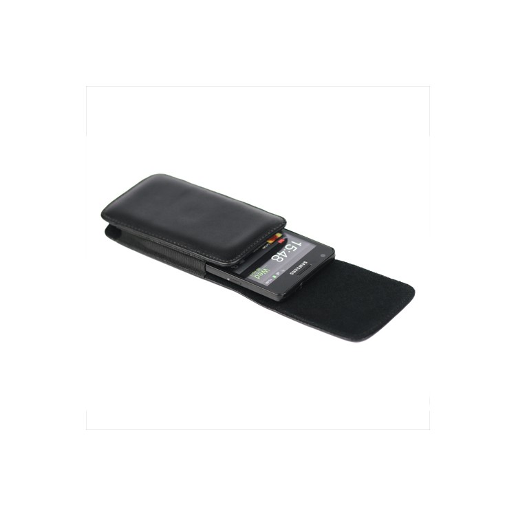 Durable Vertical Leather Holster Belt Case Cover for Samsung I9100 Galaxy S2 / II