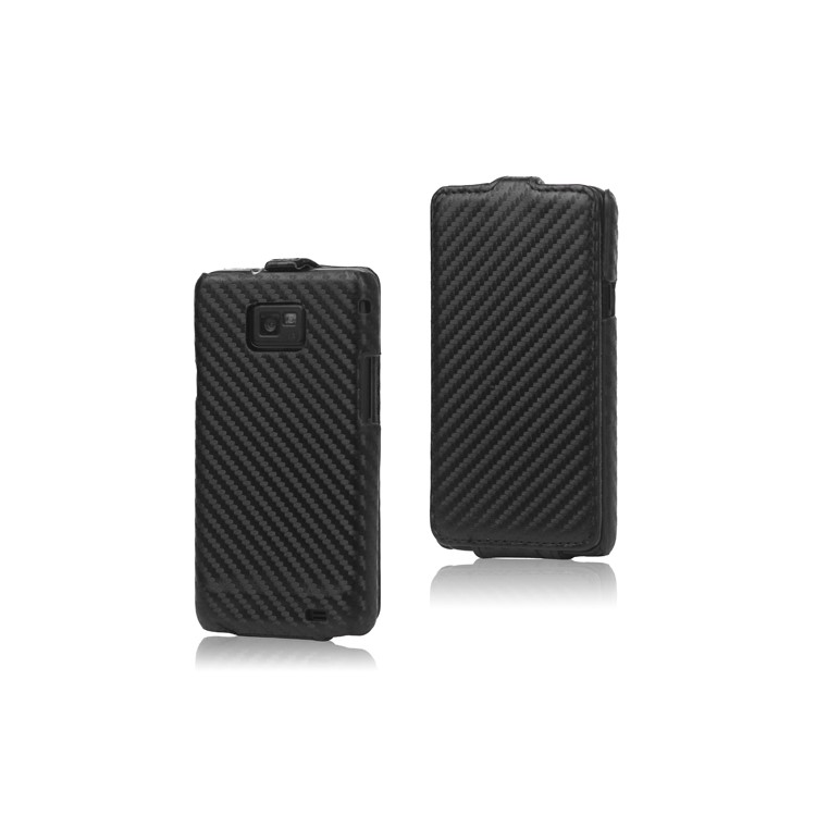 Carbon Fiber Leather Hard Case for Samsung I9100 Galaxy S2 / II