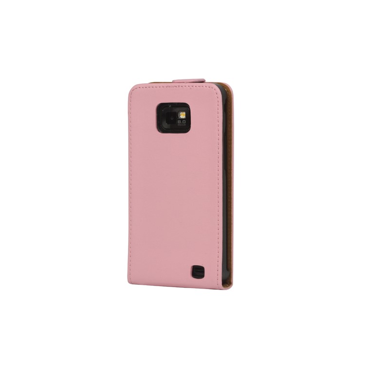 Premium Genuine Split Leather Flip Case for Samsung I9100 Galaxy S2 / II