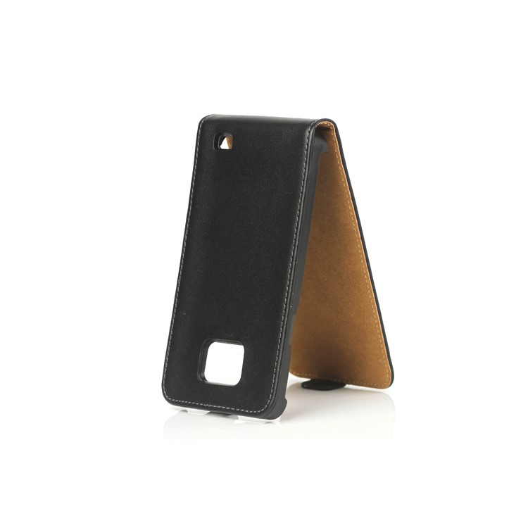 Premium Genuine Split Leather Flip Case for Samsung I9100 Galaxy S2 / II