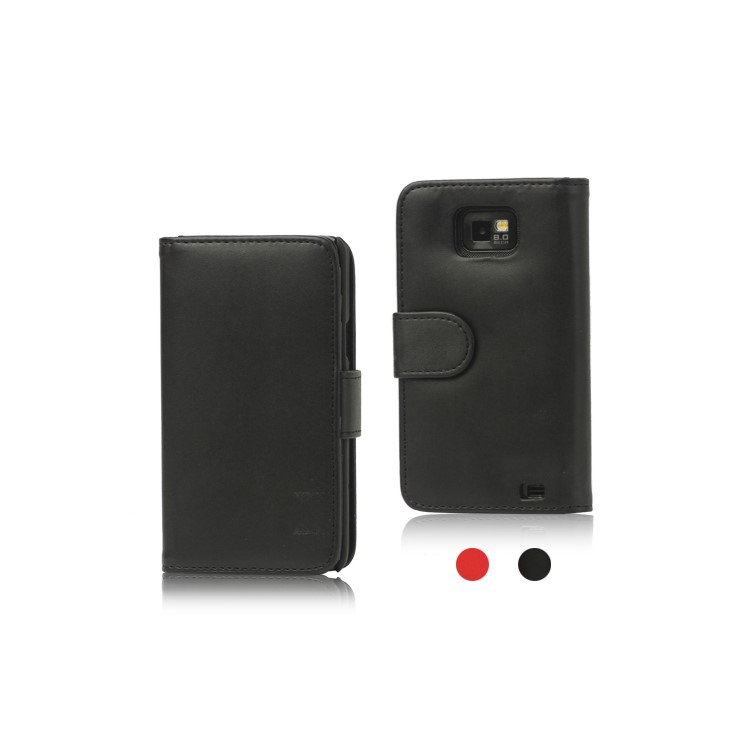 Folio Leather Wallet Case Cover for Samsung I9100 Galaxy S2 / II