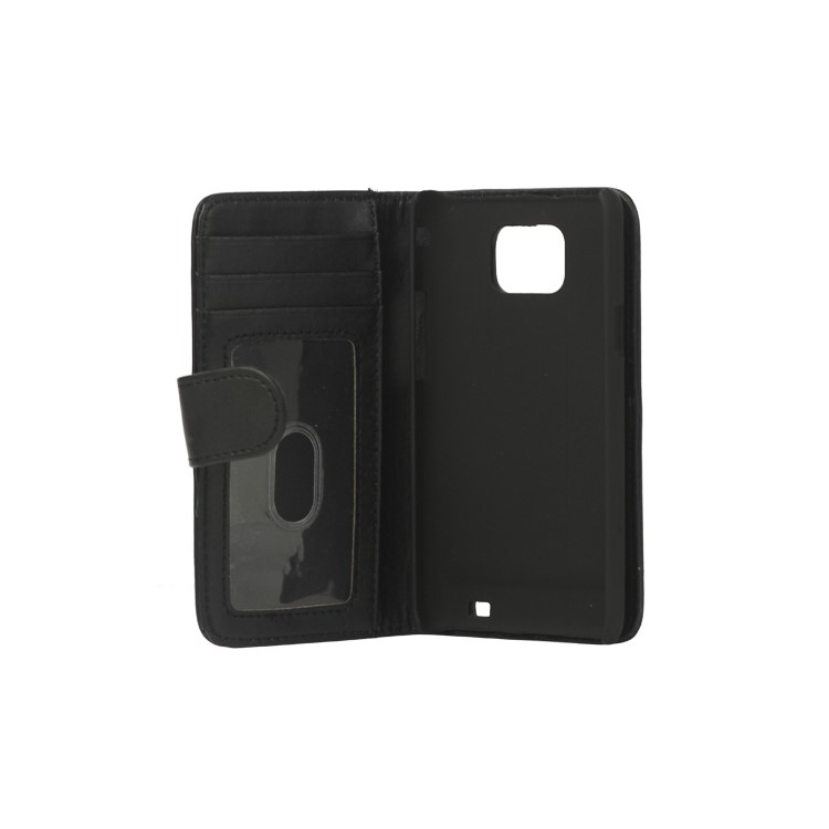 Folio Leather Wallet Case Cover for Samsung I9100 Galaxy S2 / II
