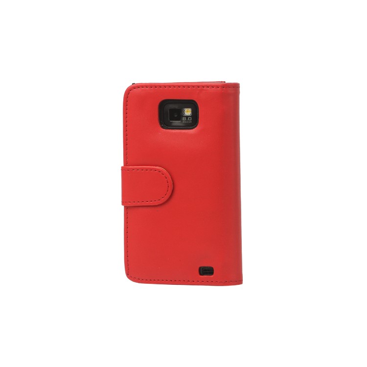 Folio Leather Wallet Case Cover for Samsung I9100 Galaxy S2 / II