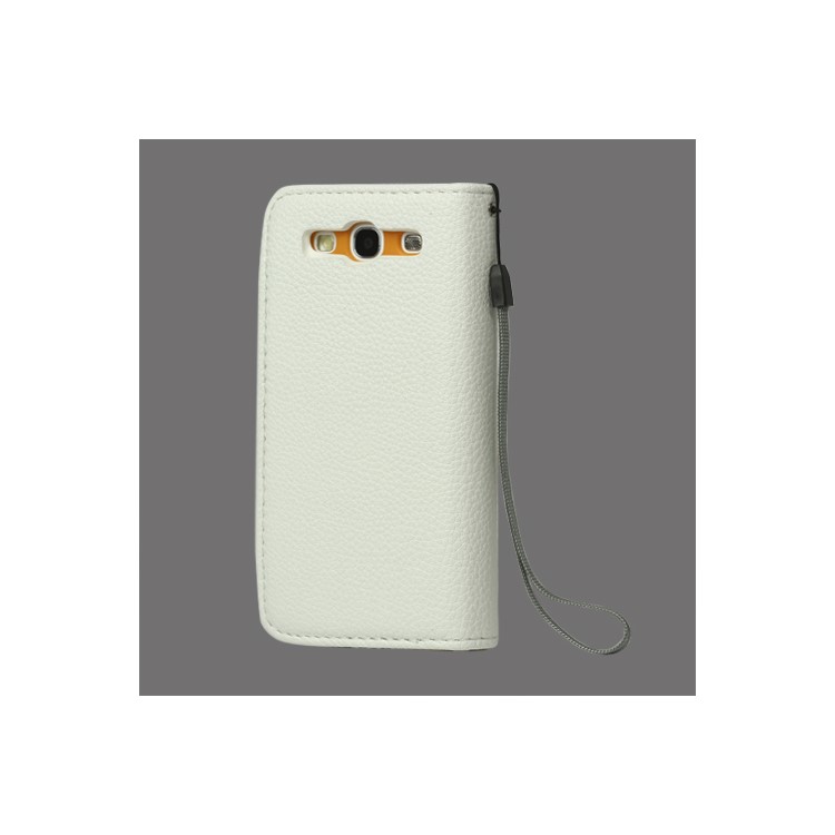 Lychee Leather Wallet Case for Samsung Galaxy S 3 / III I9300 I747 L710 T999 I535 R530